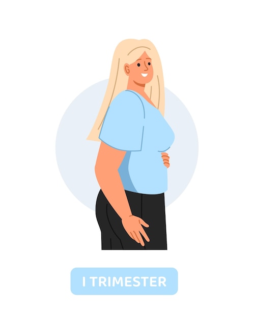 Woman in pregnancy stage vector concept