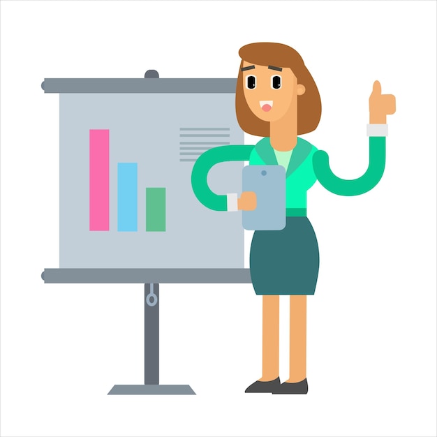 Woman Presentation Vector