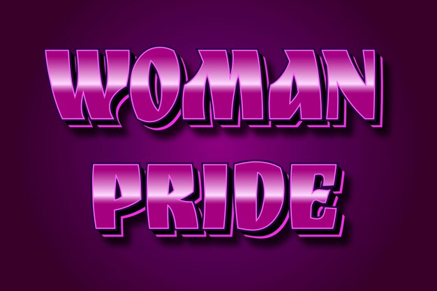 Woman pride editable text effect modern style