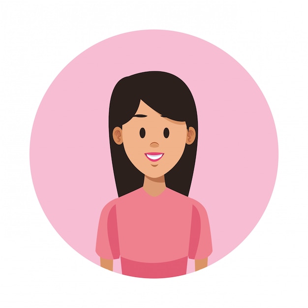 Premium Vector  Woman profile cartoon