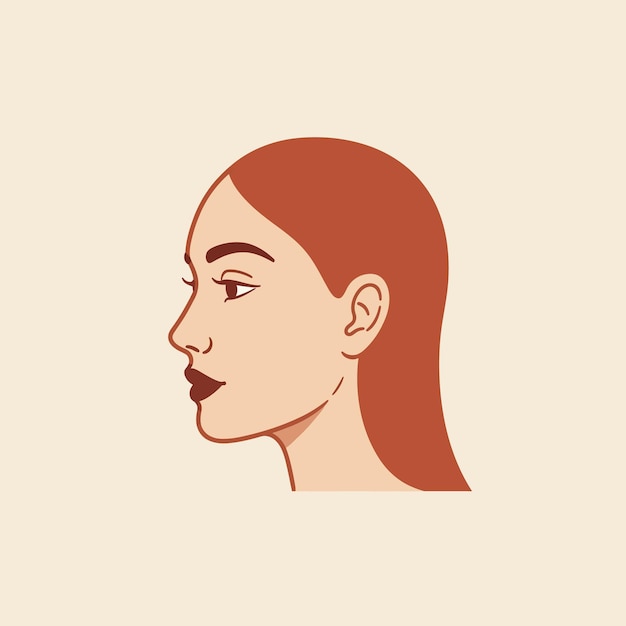 woman profile illustration