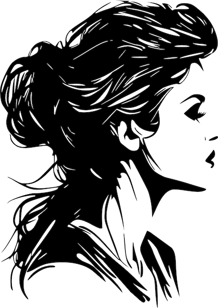 Woman Profile Silhouette Art Illustration