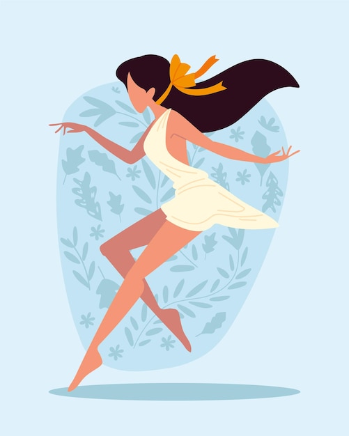 Vector woman relaxing body