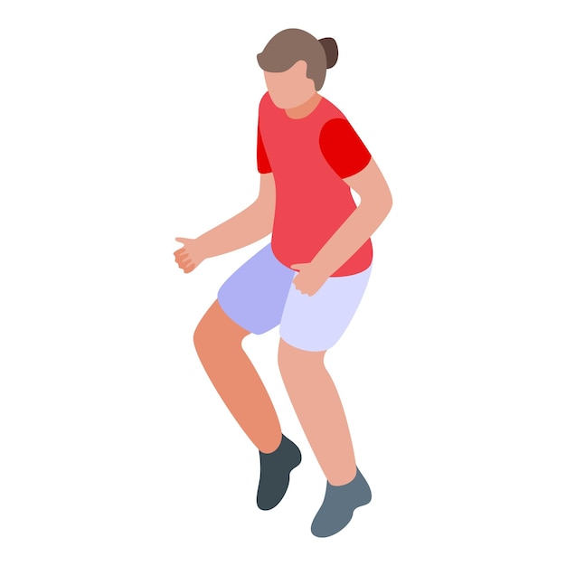 Woman rugby player icon isometric vector Masculine team
