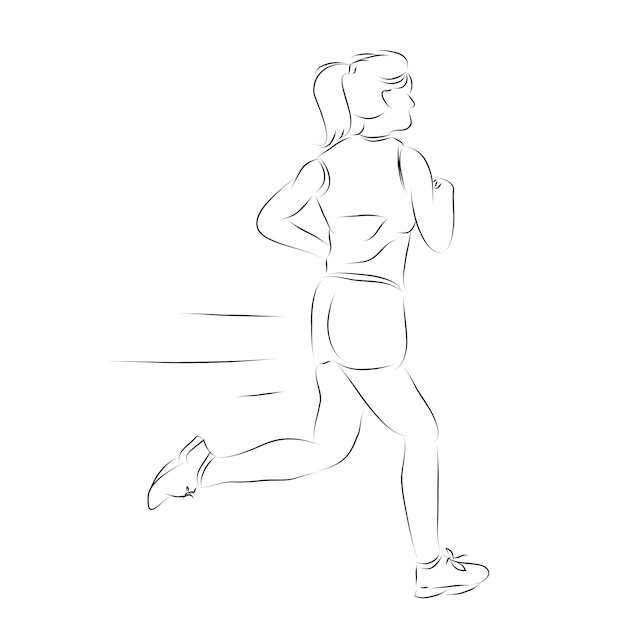 Female Runner Sketch Stock Illustrations  549 Female Runner Sketch Stock  Illustrations Vectors  Clipart  Dreamstime