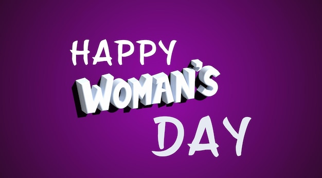 Woman's day 3D text