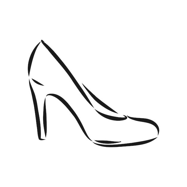 Woman's shoe, vector sketch, women's Shoe, vector sketch illustration