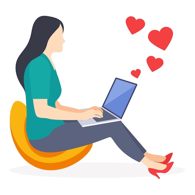 Woman send love mails chatting