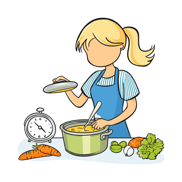 Woman Serving a Healthy Dish with Fresh Ingredients