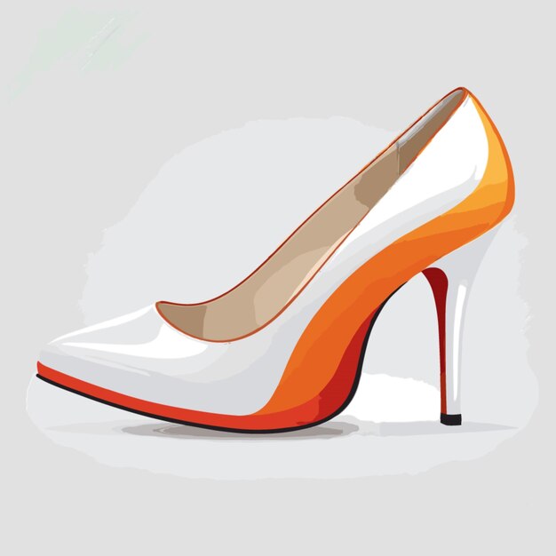 Vector woman shoes cartoon vector on white background