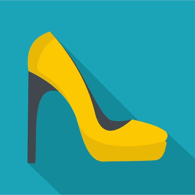女性靴アイコン 任意の web デザインの女性靴ベクトル アイコンのフラットの図