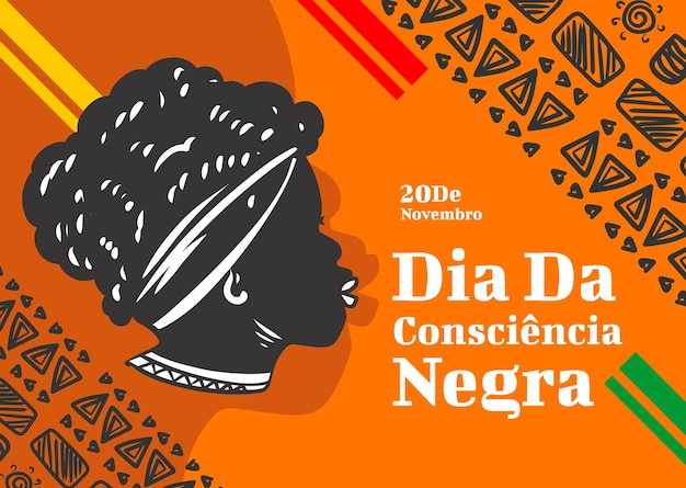 Negra 20 de novembro의 여성 실루엣 일러스트 디자인