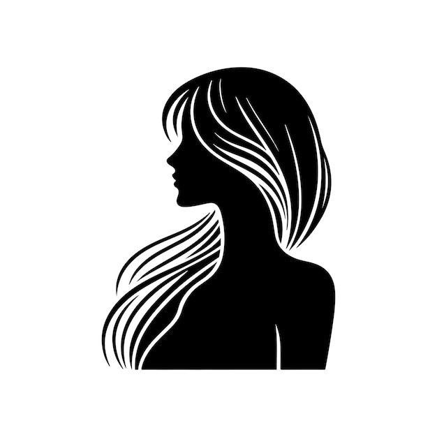 Vector woman silhouette illustration