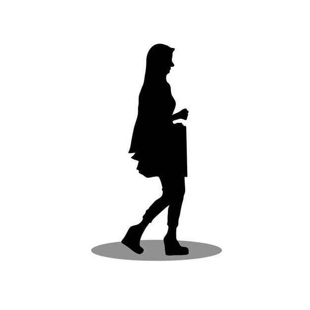 Woman silhouette stock vector illustration