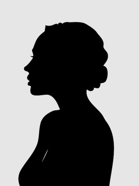 Vettore illustrazione vettoriale della silhouette femminile