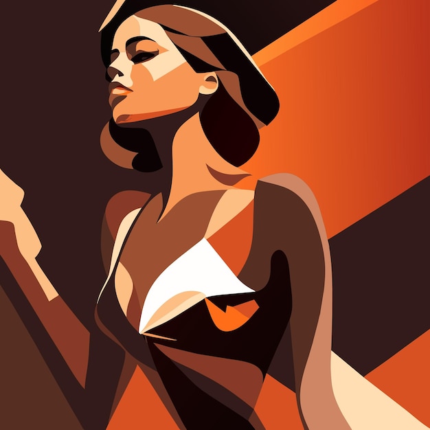 Vector woman silhouette