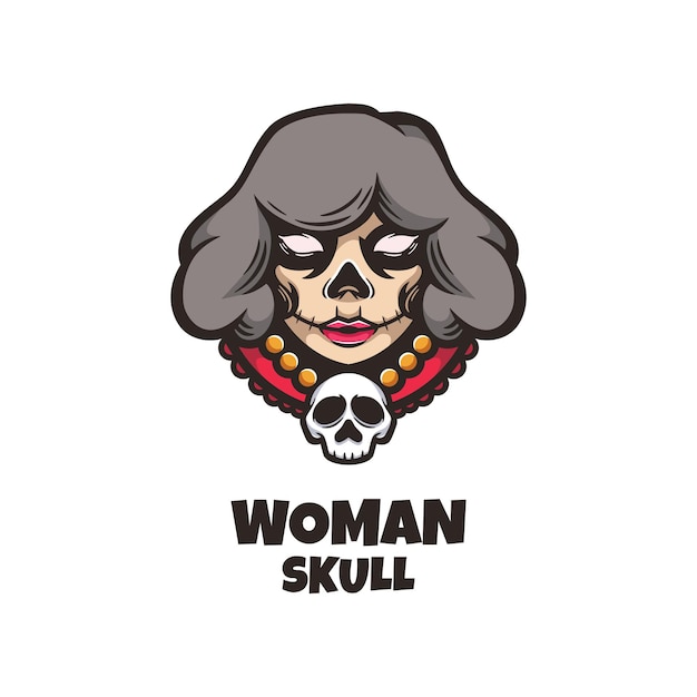 Woman Skull Logo