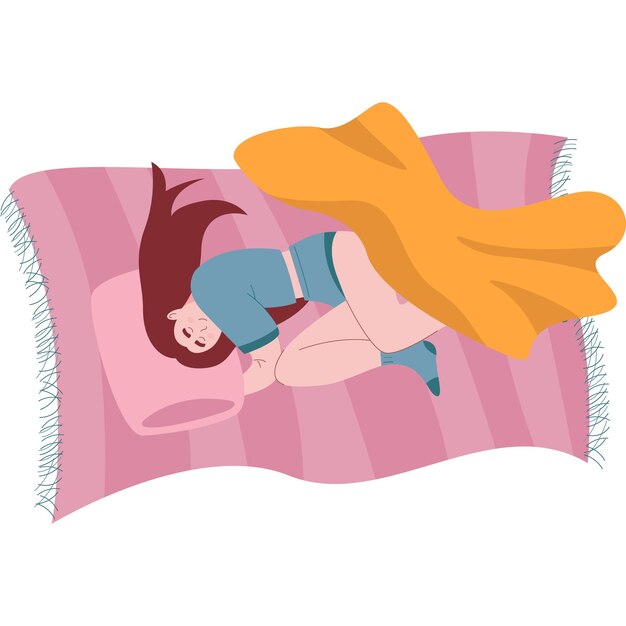 Woman sleeping vector icon isolated on white