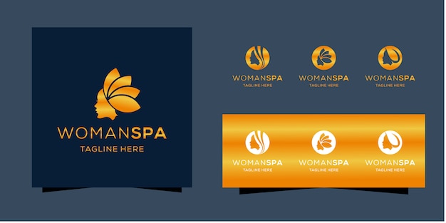 Woman spa embleemmalplaatje