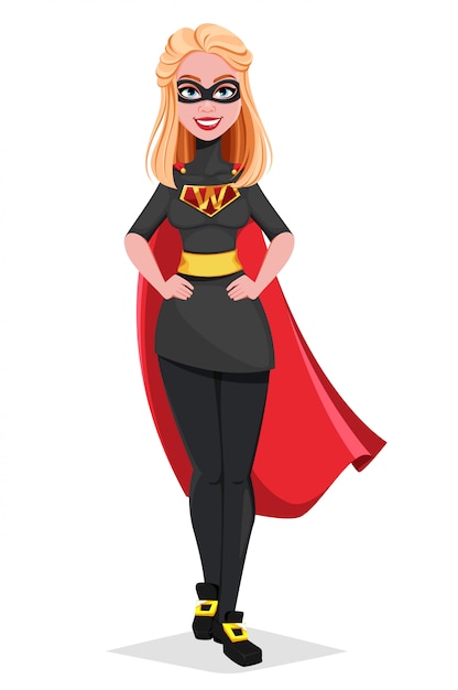 Woman superhero cartoon character