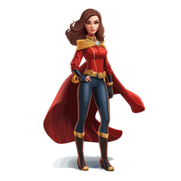 Woman superhero vector on white background