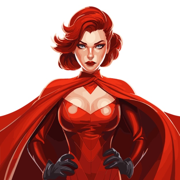 Woman Supervillain vector on white background