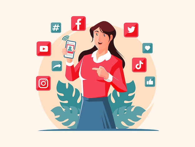 woman surfing the internet using smartphone