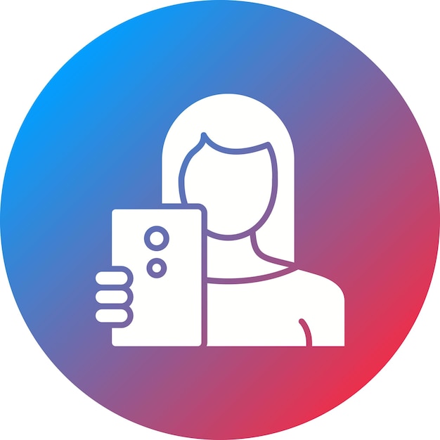 Woman Taking Selfie icon vector image Can be used for Housekeeping