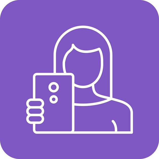 Woman Taking Selfie icon vector image Can be used for Housekeeping