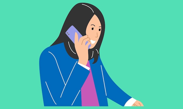 woman talking happy with her phone