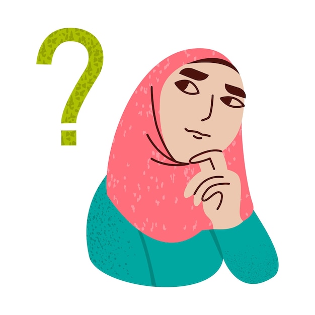 Woman thinking or making difficult expression