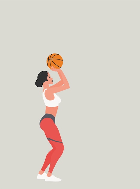 woman throwing a basketball