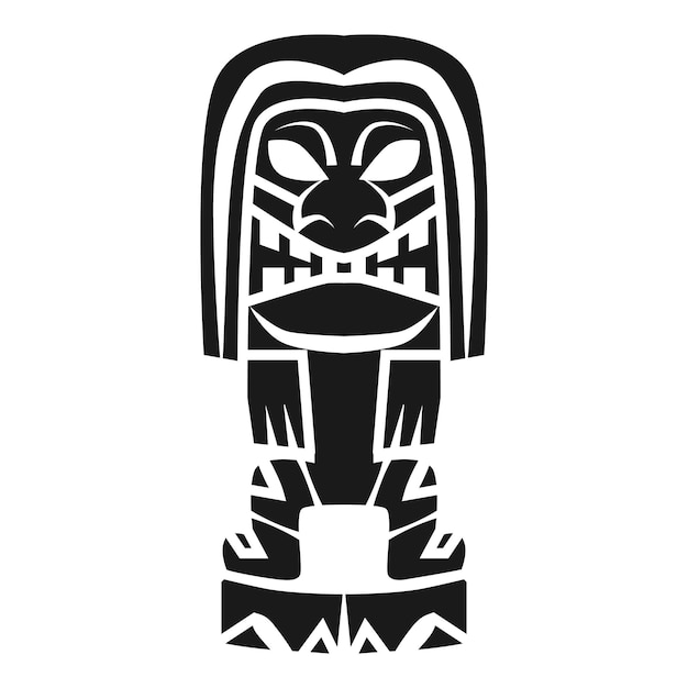 Woman tiki idol icon Simple illustration of woman tiki idol vector icon for web design isolated on white background