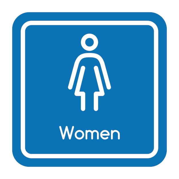 Vector woman toilet female wc restroom signage vector graphics