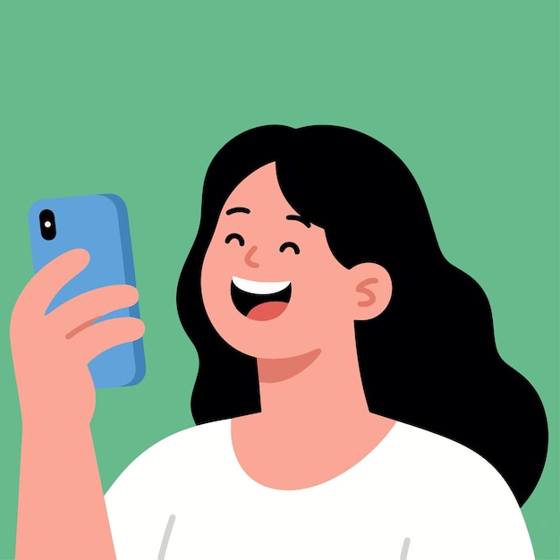 woman using smartphone