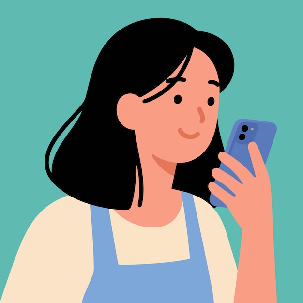 woman using smartphone