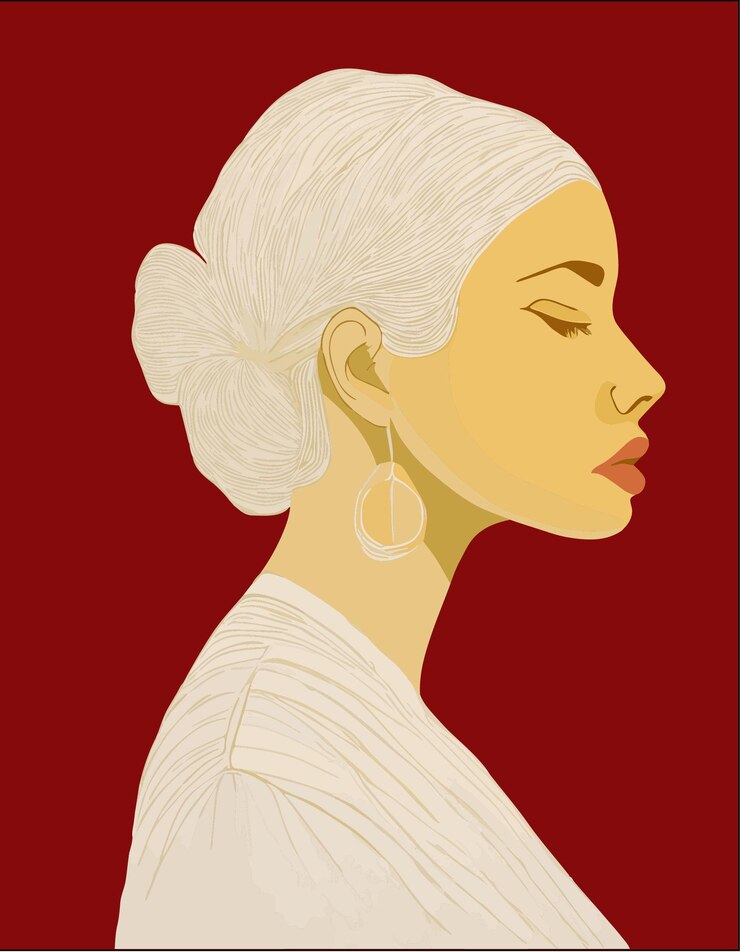 Vector 白の女性