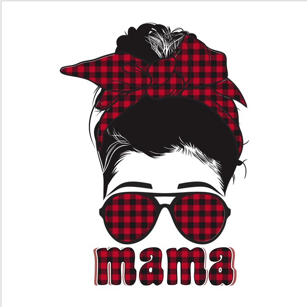 A woman with a bow on her head and the words mama on the front.