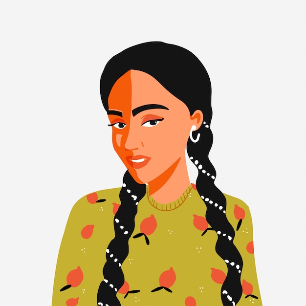 Woman with braids