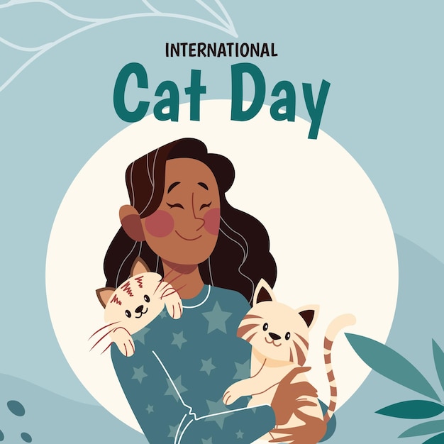a woman with a cat in her arms is holding a cat