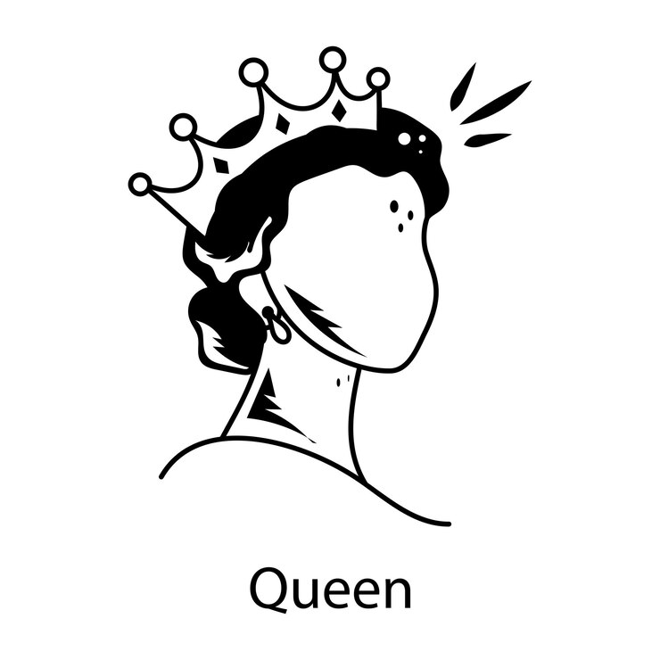 Vector a woman with a crown on her head