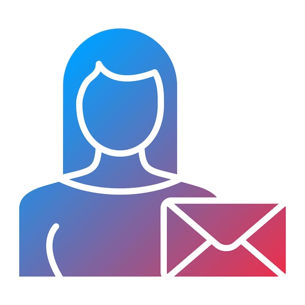 woman with envelope icon vector image can be used for housekeeping