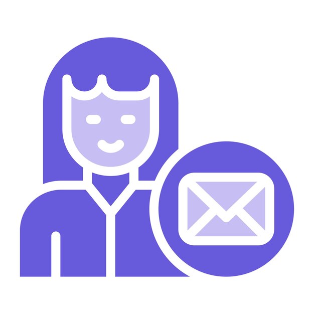 woman with envelope vector illustration