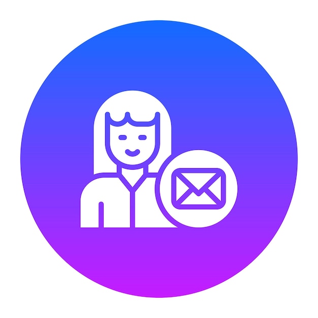 woman with envelope vector illustration