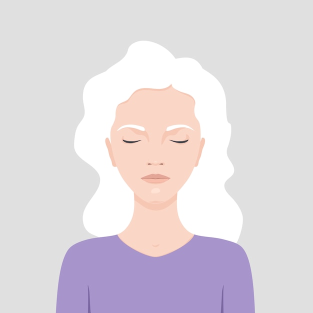 Woman with eyes closed