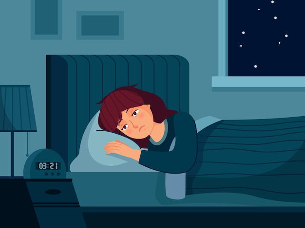 Woman with insomnia.