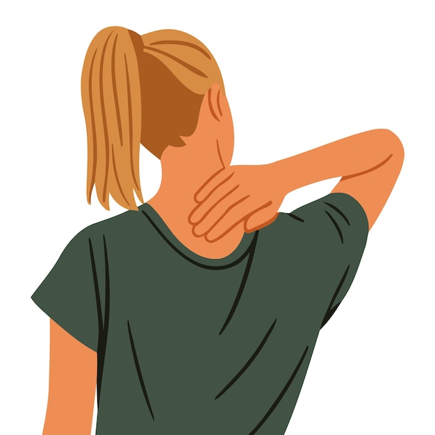 woman with neck pain