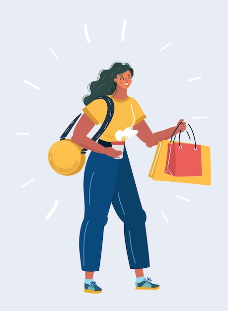 Woman with shopping bags