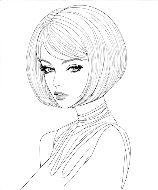 A woman with short hair and a short bob hairstyle