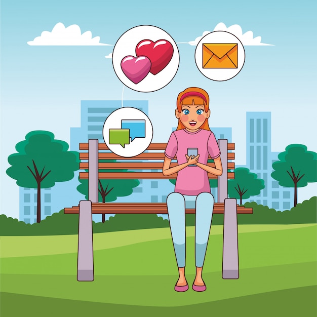 Woman with smartphone